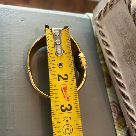 Faberge Gold Tone VINTaGE Cuff Bracelet Watch - Picture 2 of 8